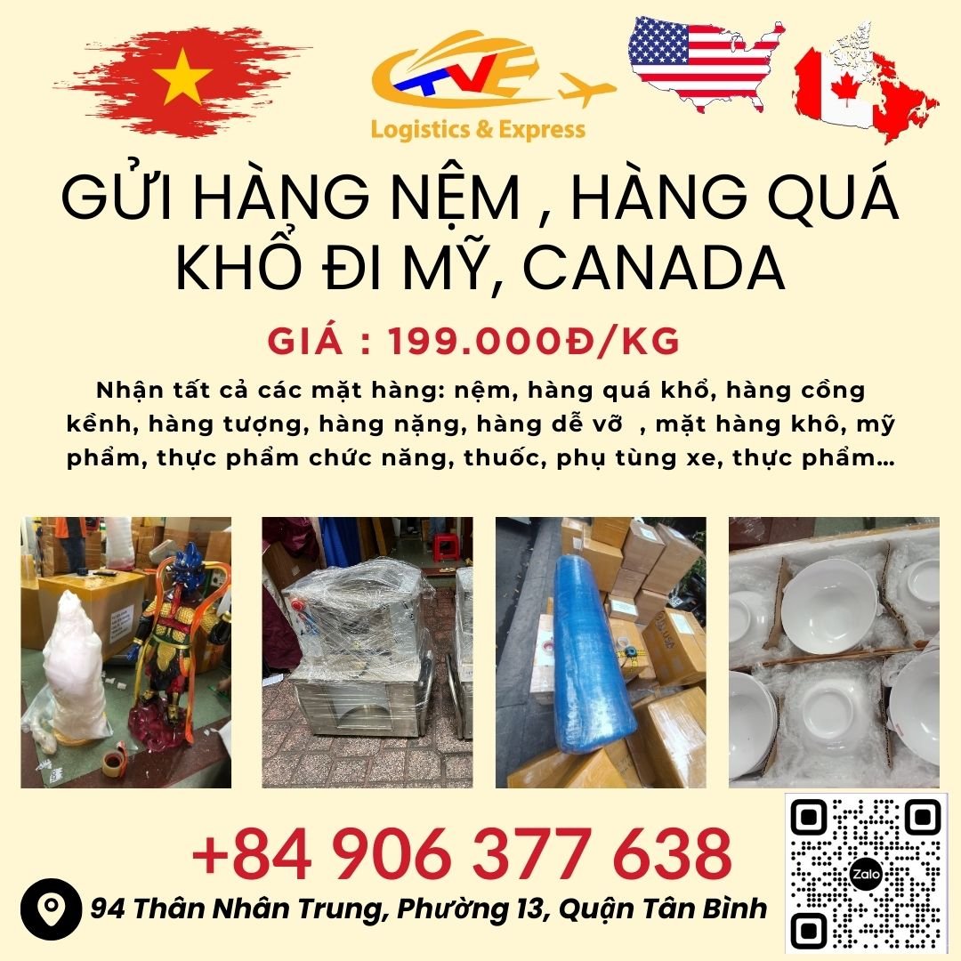 Gửi hàng đi Mỹ và Canada siêu tiết kiệm đồng giá 199.000đ/kg Gửi hàng đi Mỹ và Canada siêu tiết kiệm đồng giá 199.000đ/kg